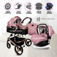 Coche Moisés de lujo 3 en 1 «L´MILANE» Pink