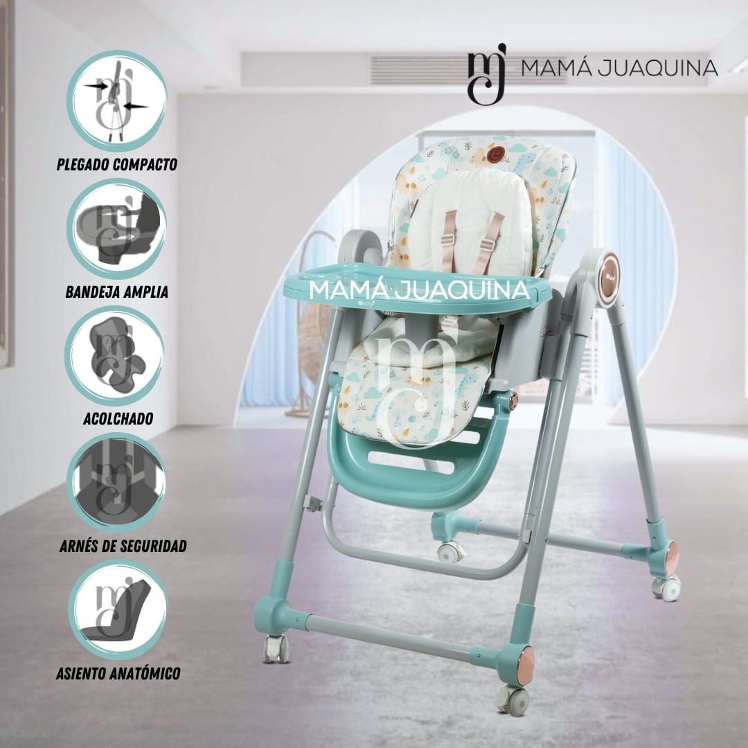 Silla de Comer Edición Limitada «LITTLE ZOO» Light Blue