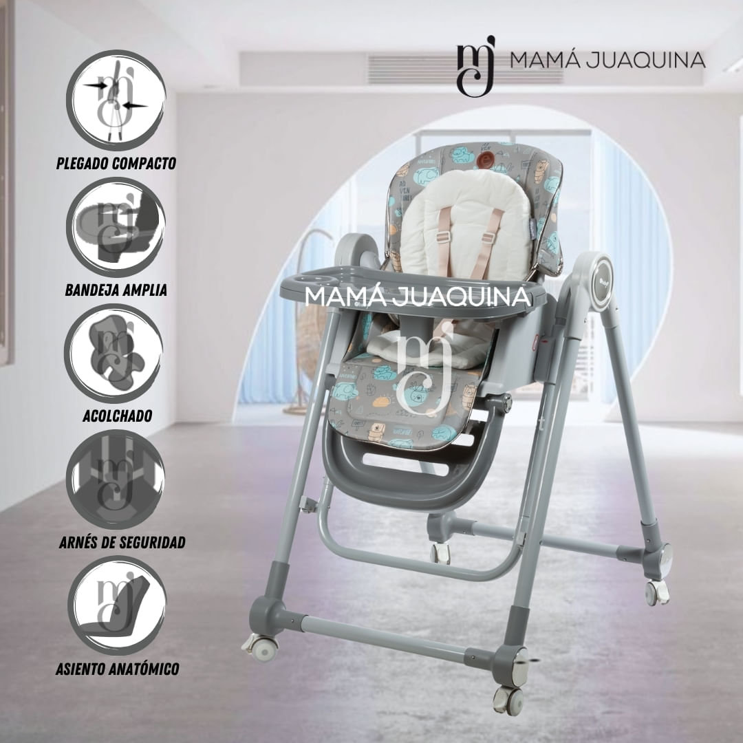 Silla de Comer Edición Limitada «LITTLE ZOO» Gray