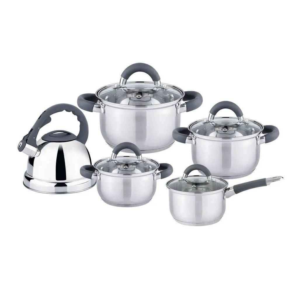 Set Minerva X 10Pz(Cace16-Olla 18/22/24 T/V-Tetera2.5) - Facusa - MEGA IMPORT