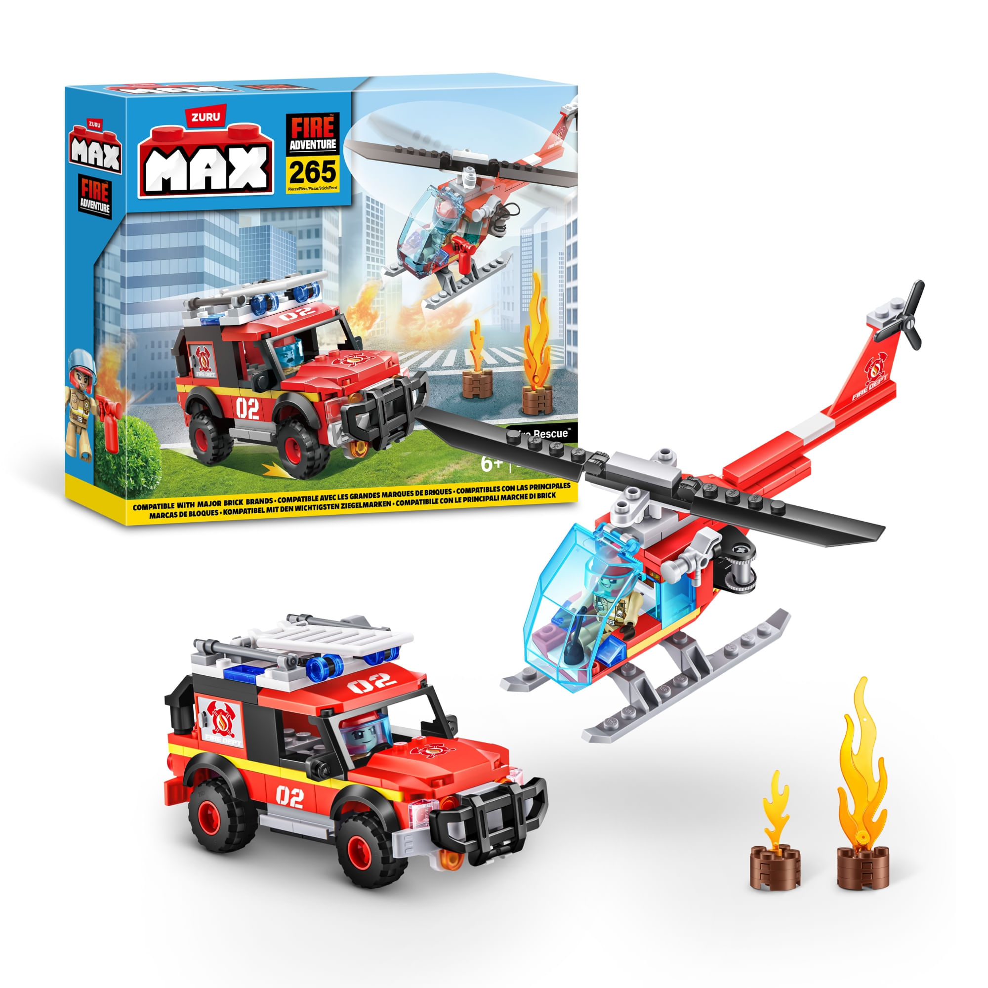 Set de Juego Bloques Rescate de Incendio 265Pz Max MAX BUILD MORE