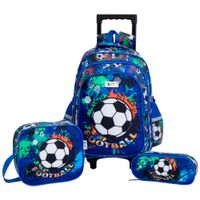 Setx3 Trolley + Lonchera + Cartuchera Futbol CLASS&WORK
