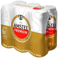 Cerveza AMSTEL Lata 310ml Paquete 6un