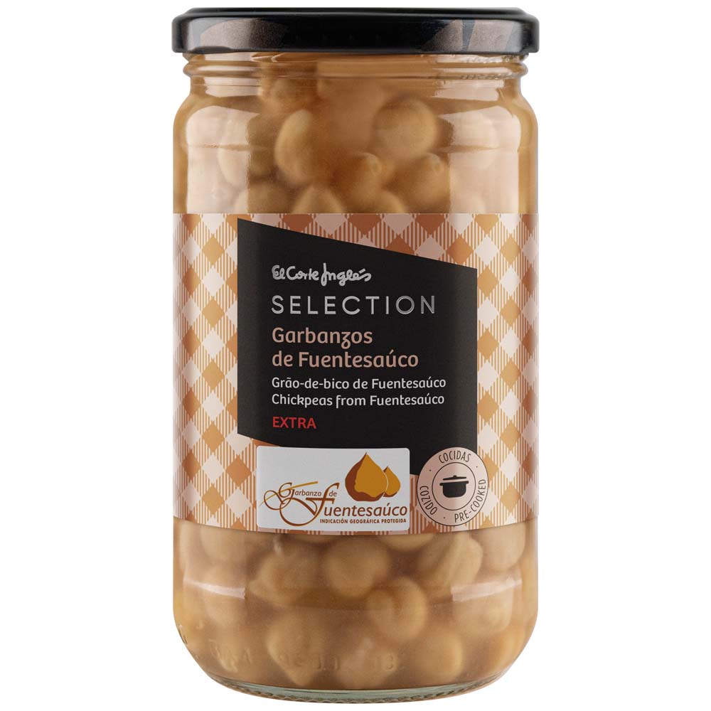 Garbanzos Cocidos EL CORTE INGLÉS Fuentesaúco Frasco 400g