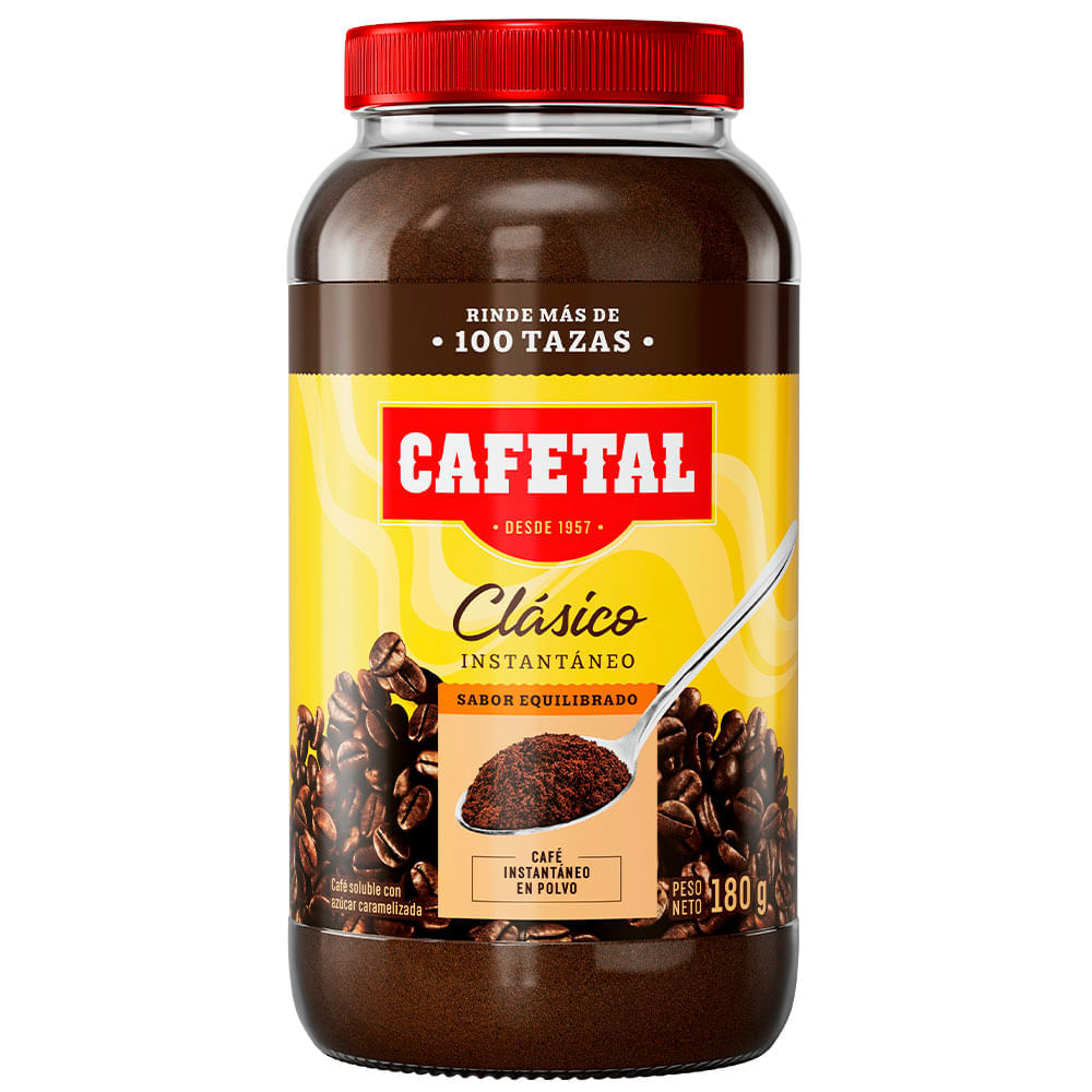 Café Instantáneo CAFETAL Frasco180g