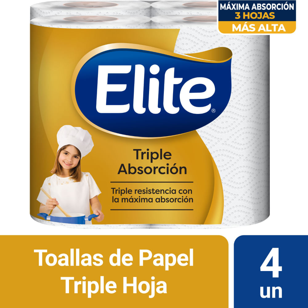 Papel Tolla ELITE Triple Absorción Paquete 4un PV