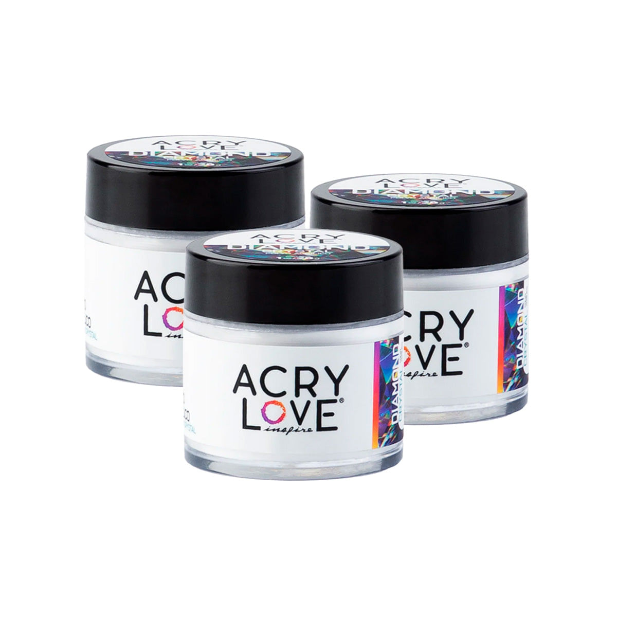 3Uni Polvos Acrílicos Diamond Crystal Acrylove 56g