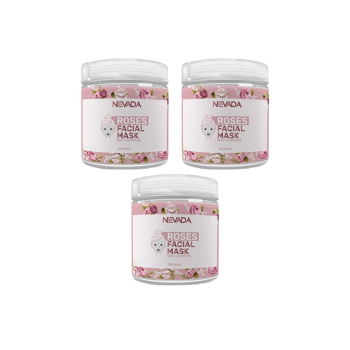 Mascarilla Facial de Rosas x20unds - Nevada 3und