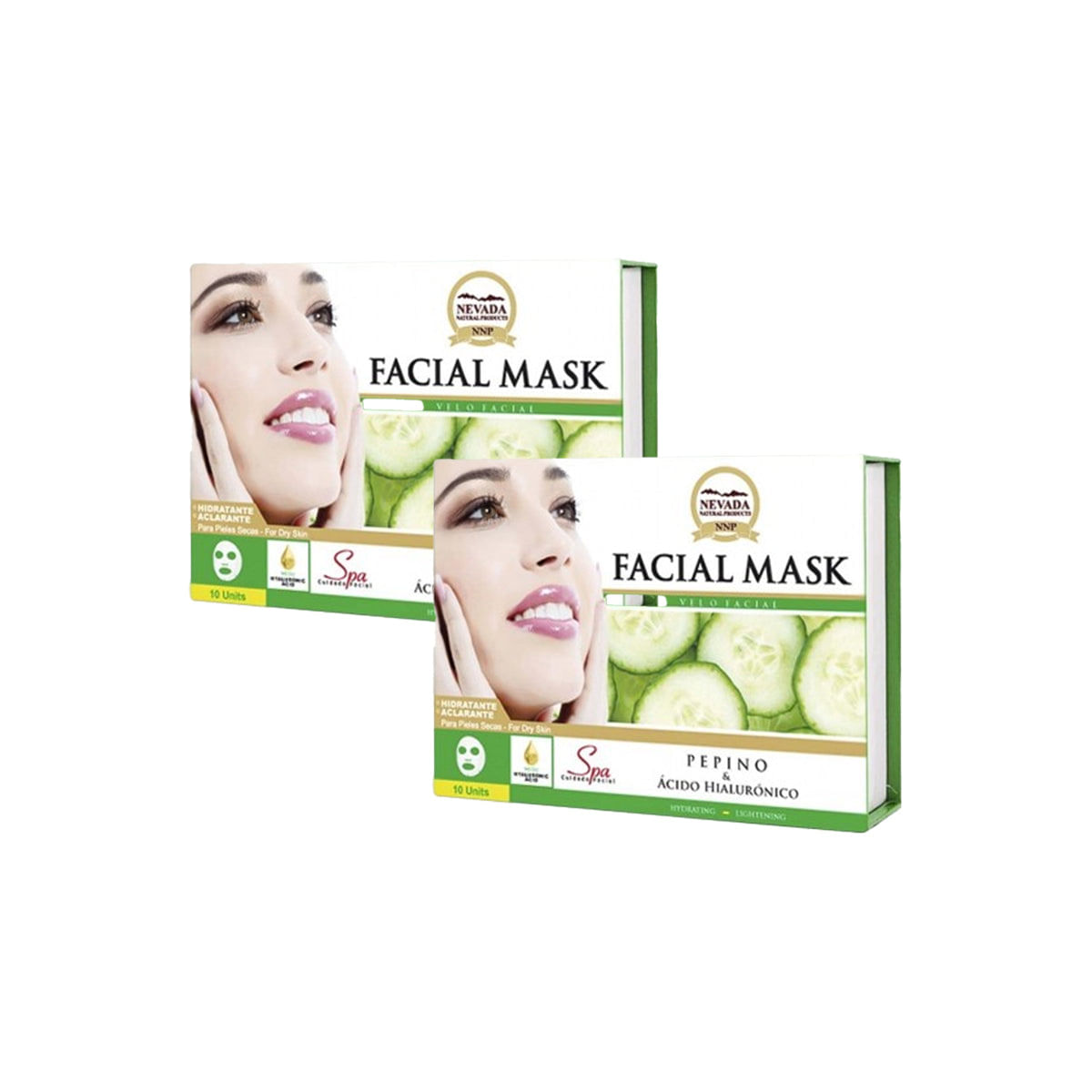 Mascarilla Pepino Y Ácido Hialurónico x 10unds - Nevada 2und