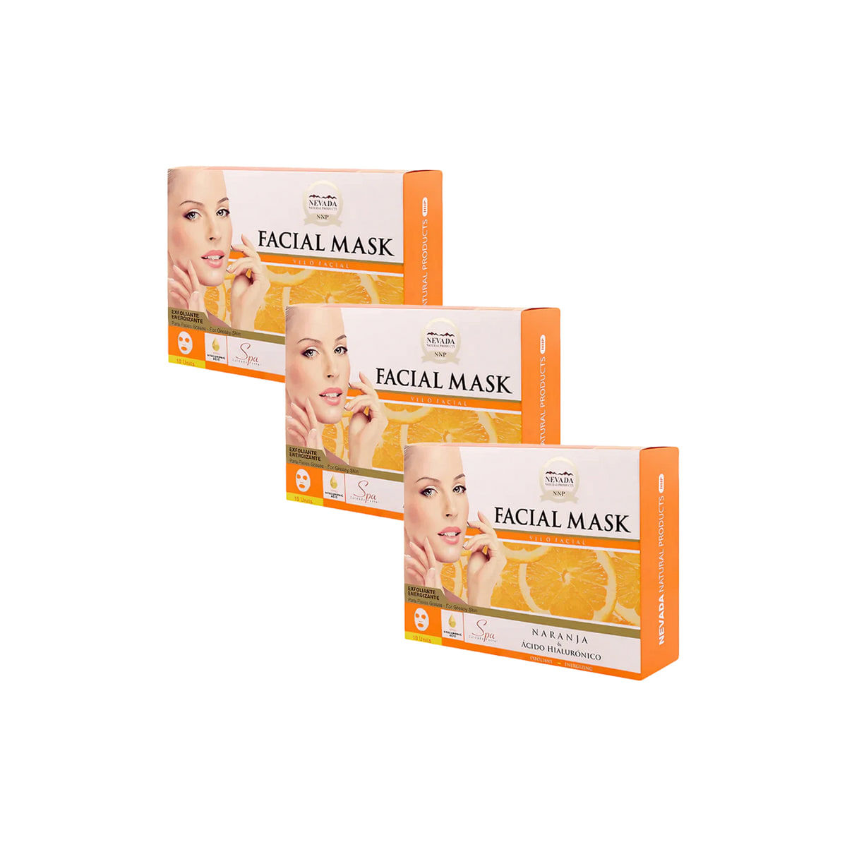 Mascarilla Velo Facial de Naranja x10unds - Nevada 3und