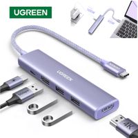 Hub tipo C 5 en 1 UGREEN 3 Puertos USB 3.0 5gbps 1 puerto HDMI 4K 100W