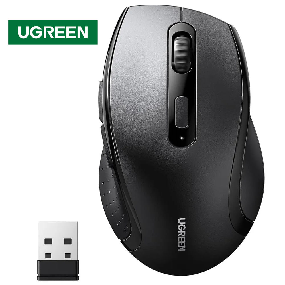 Mouse Inalambrico Ergonomico UGREEN 1600 DPI USB 2.4GHz 10 Mts