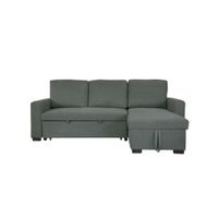 Seccional Cama Izquierdo Cantona Con Almacenamiento Gris