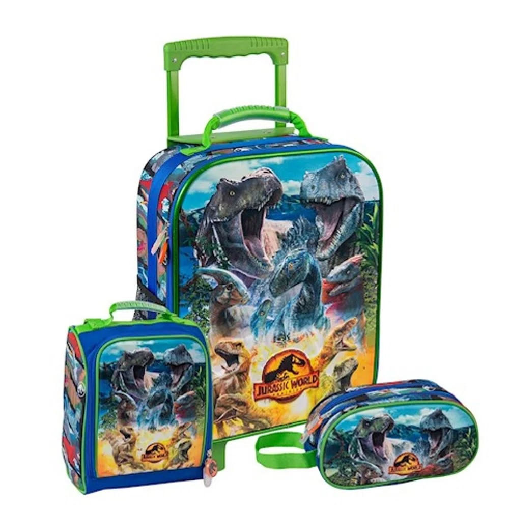 MOCHILA ESCOLAR PACK 3 OFICIO 3D JURASSIC WORLD