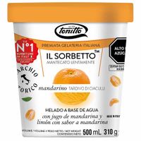 Helado Tradicional TONITTO Sorbetto Sabor a Mandarina Pote 500ml