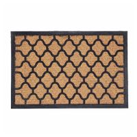 Felpudo de Goma y Coco con Caucho Marrón/Negro 40x60 Orange