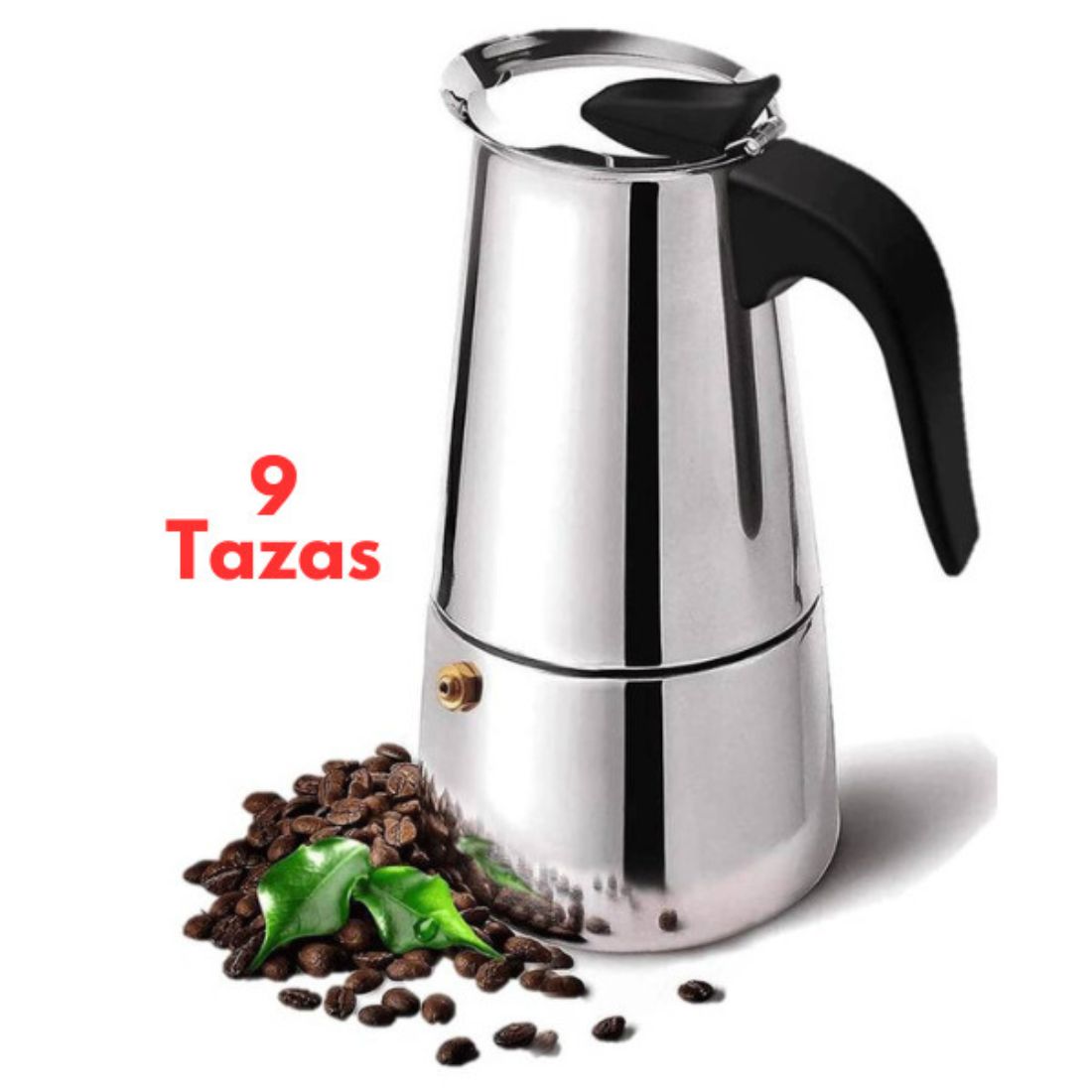 Cafetera Espresso Maker Italiana de 9 Tazas Acero Inoxidable