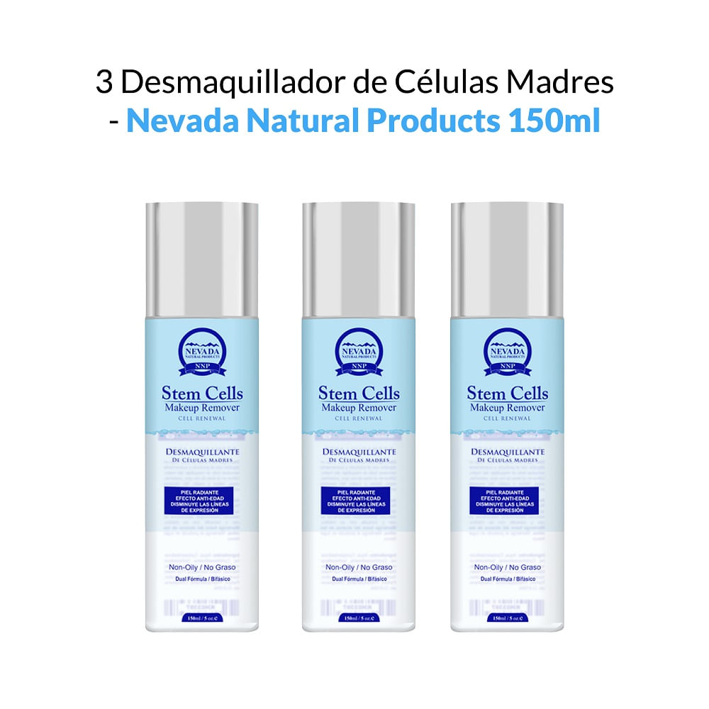 3 Desmaquillador de Células Madres - Nevada Natural Products 150ml