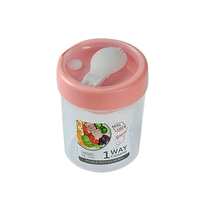 Contenedor de Plástico Cilindrico Rosado 560 ml