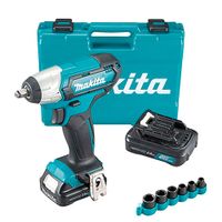 Llave de Impacto Inalámbrico Makita 12V 3/8"" 140Nm TW140DSAEX 2Baterías x 2.0 Ah + Accesorios
