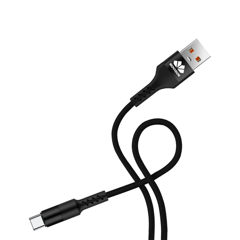 CABLE PARA CELULAR TIPO C A USB AA-625 MOVISUN NEGRO