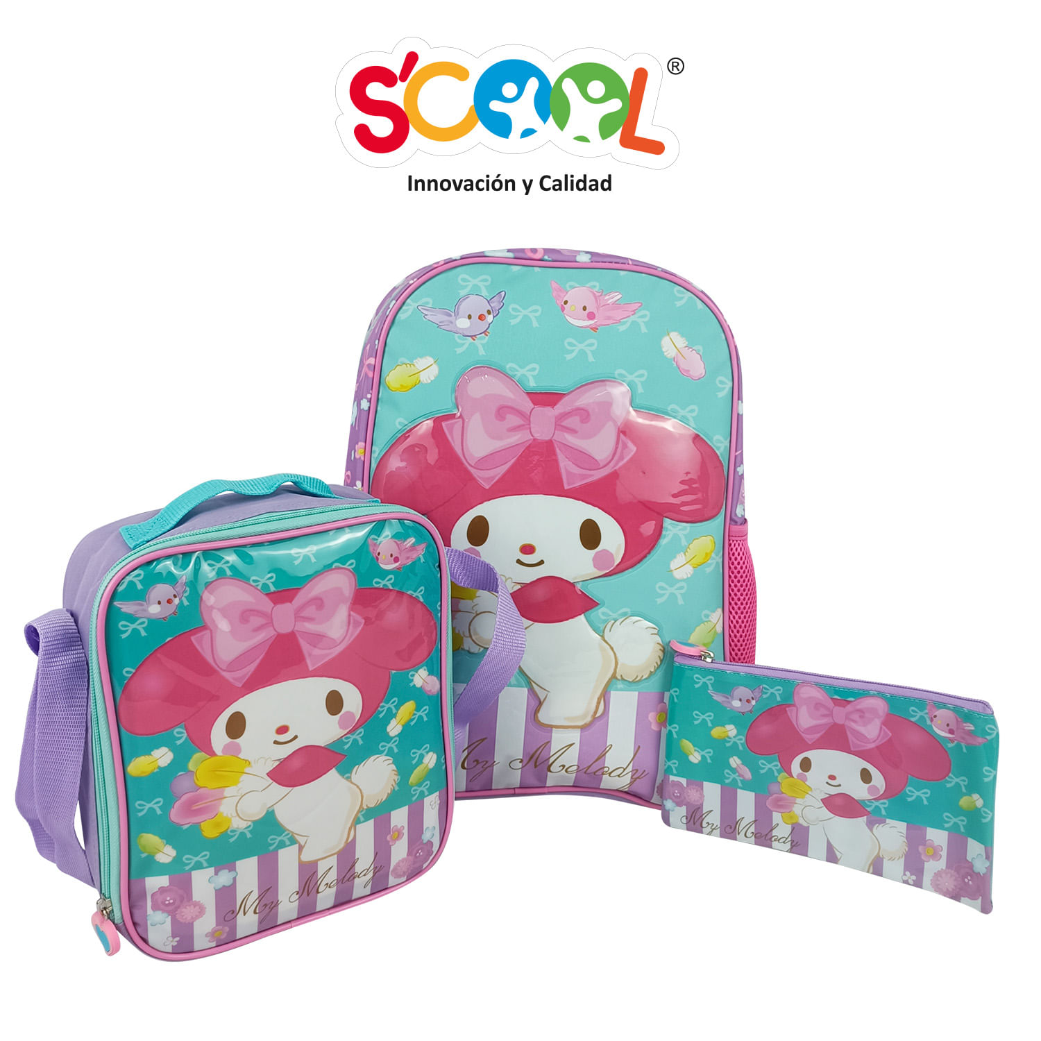 Scool - Set S-804186 mochila oficio lonchera y cartuchera My Melody