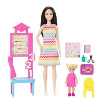 Muñeca Barbie Profesion Set Maestra Cabello Oscuro