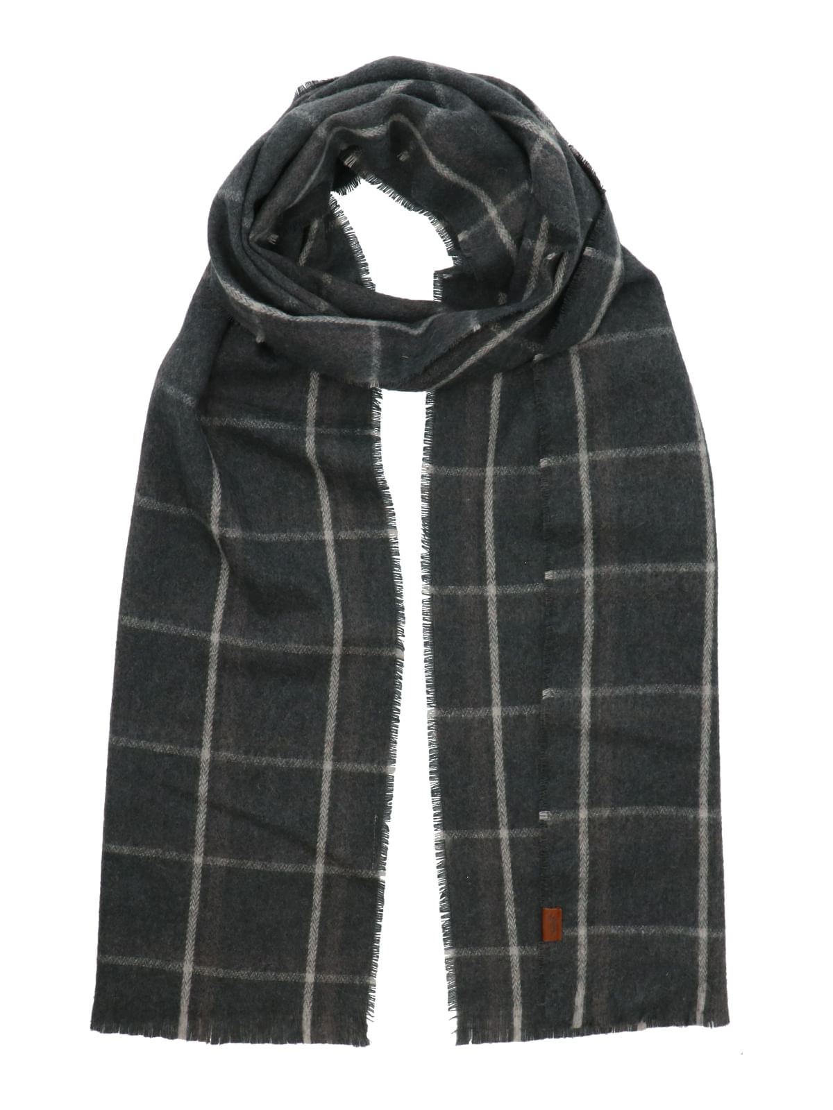 Bufanda Para Hombre Lana de Oveja RKF Scarf Plaid Gris Rockford