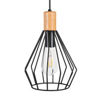 Lámpara Colgante Ciametsa Gramilla 1 Luz E27 Madera