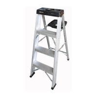 Escalera Tijera 4 Pasos Werken Aluminio Plata