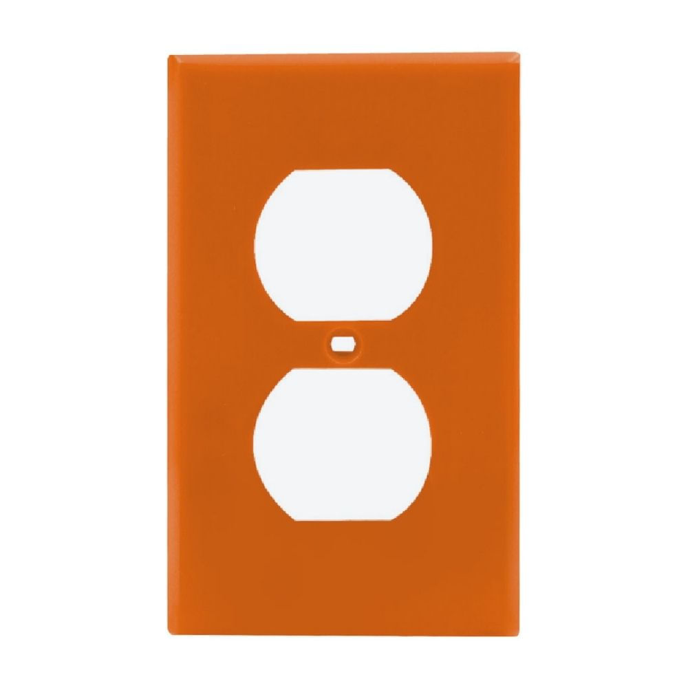 Placa Doble Nylon Leviton Naranja