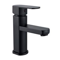 Mezcladora para Lavatorio Monocomando Orange Baja Oslo Negro Mate