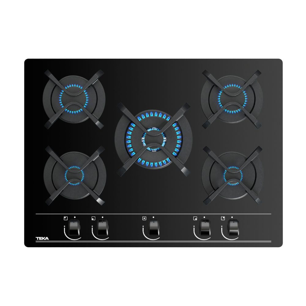Cocina Empotrable a Gas Teka GBC 75030 KBB Cristal Negro