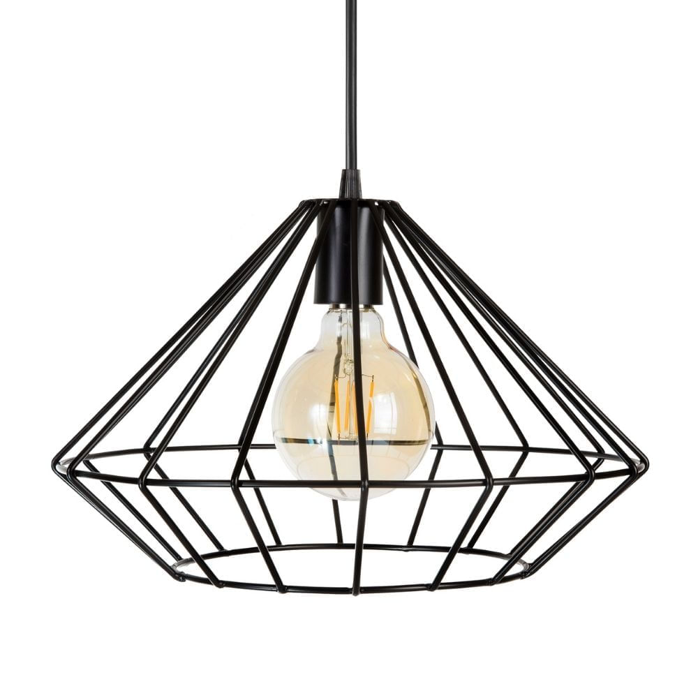 Lámpara Colgante Ciametsa Brune 1 Luz E27 Negro