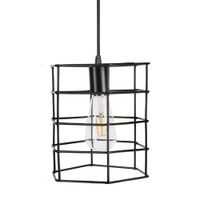 Lámpara Colgante Ciametsa Hexagonal 1 Luz E27 Negro