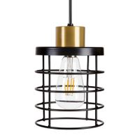 Lámpara Colgante Ciametsa Anillos 1 Luz E27 Negro/Dorado