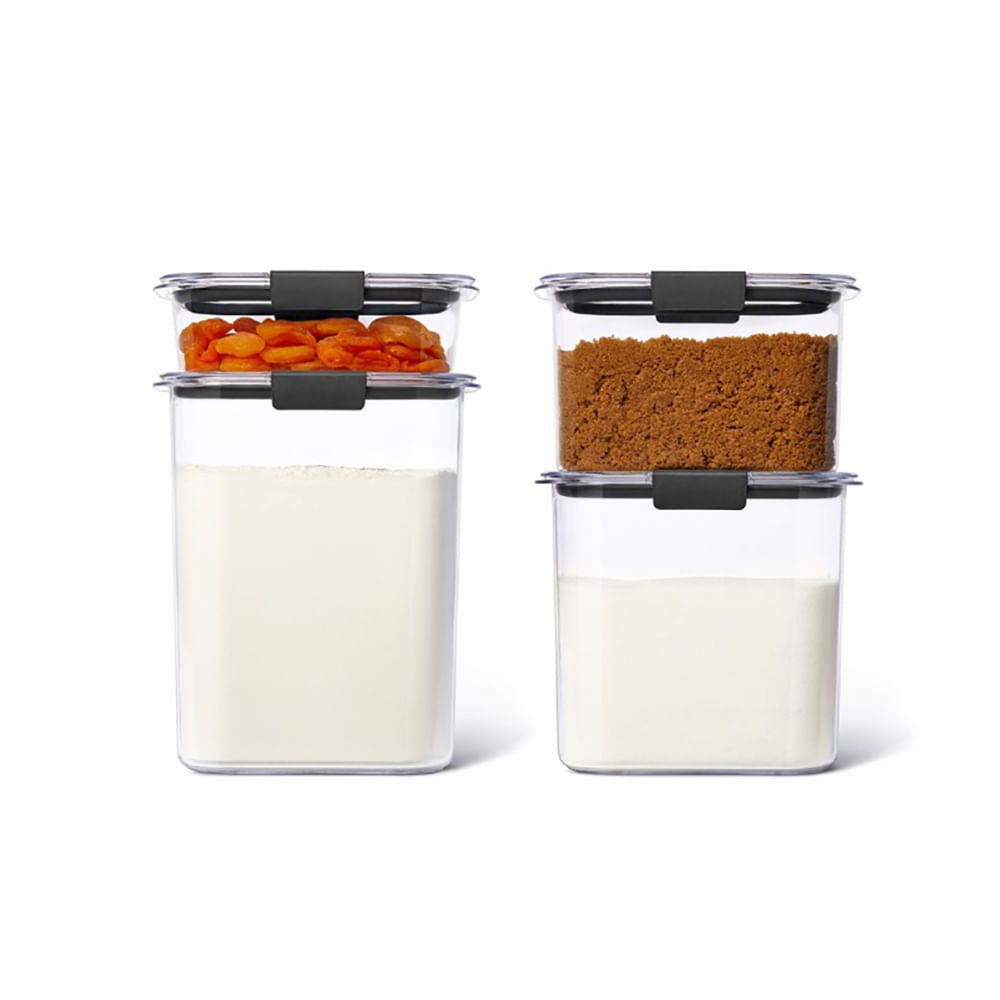 Set de 4 herméticos de plastico Brilliance Rubbermaid Tritan 1994251