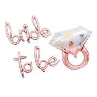 Globos bride to be y anillo oro rosa fiesta de compromiso despedida de soltera