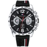 Reloj Tommy Hilfiger Decker 1791473 Multifuncional Acero Inoxidable Correa Silicona Negro