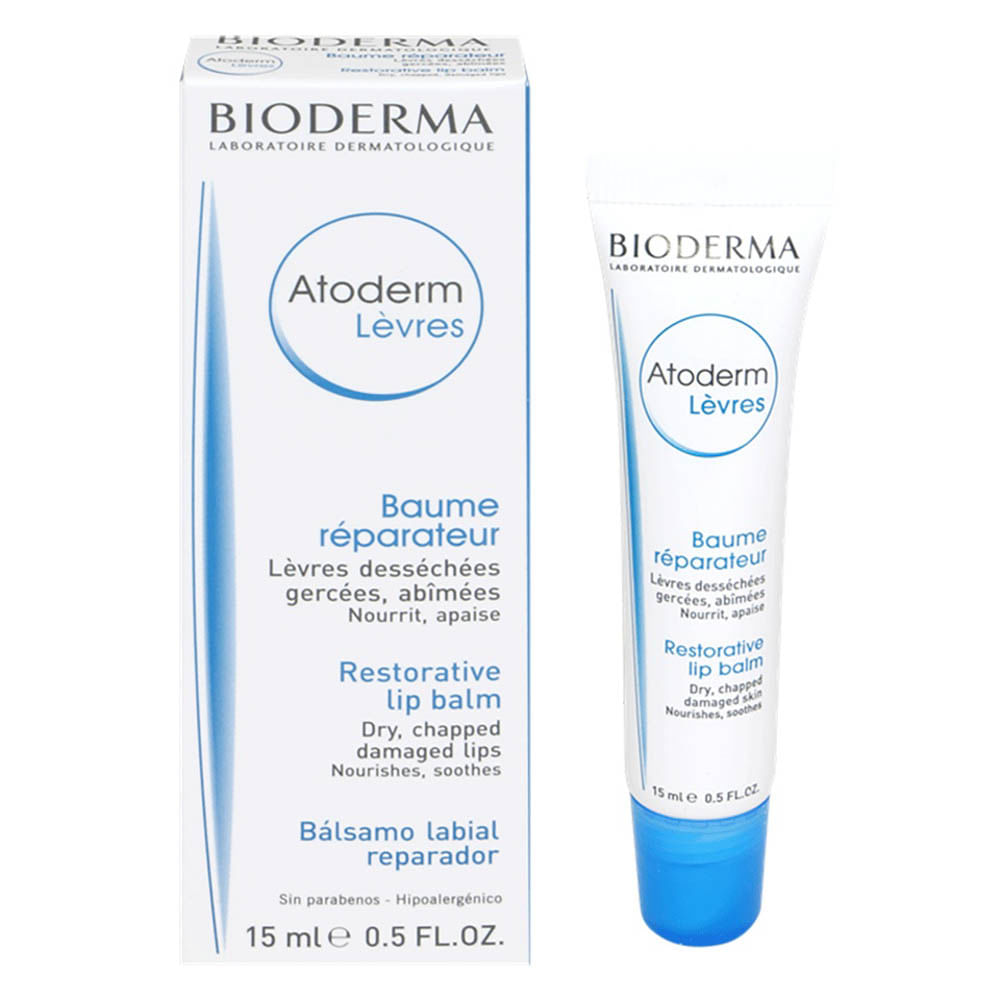 Restaurador Labial Atoderm Lévres Baume Réparateur Bioderma - Tubo 15 ML