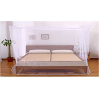 Mosquiteros Rectangulares para cama de 2 plazas y media en blanco