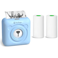 Mini impresora portatil térmica Bluetooth PERIPAGE A6 CELESTE