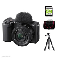 Cámara Sony ZV-E10 II Mirrorless + Lente 16-50mm II + Kit Deluxe