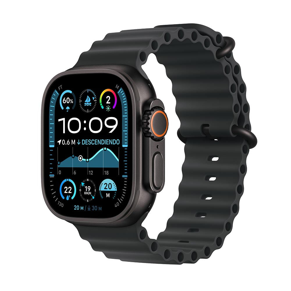 Apple Watch Ultra 2 49mm, GPS, resistencia al agua 50m, batería hasta 36 horas, Talla M/L, memoria 64GB, negro
