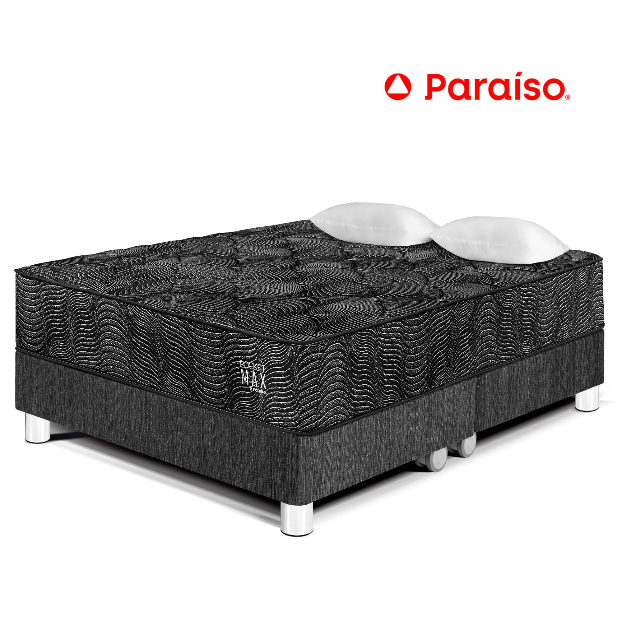 Cama PARAISO Pocket Max Black Queen