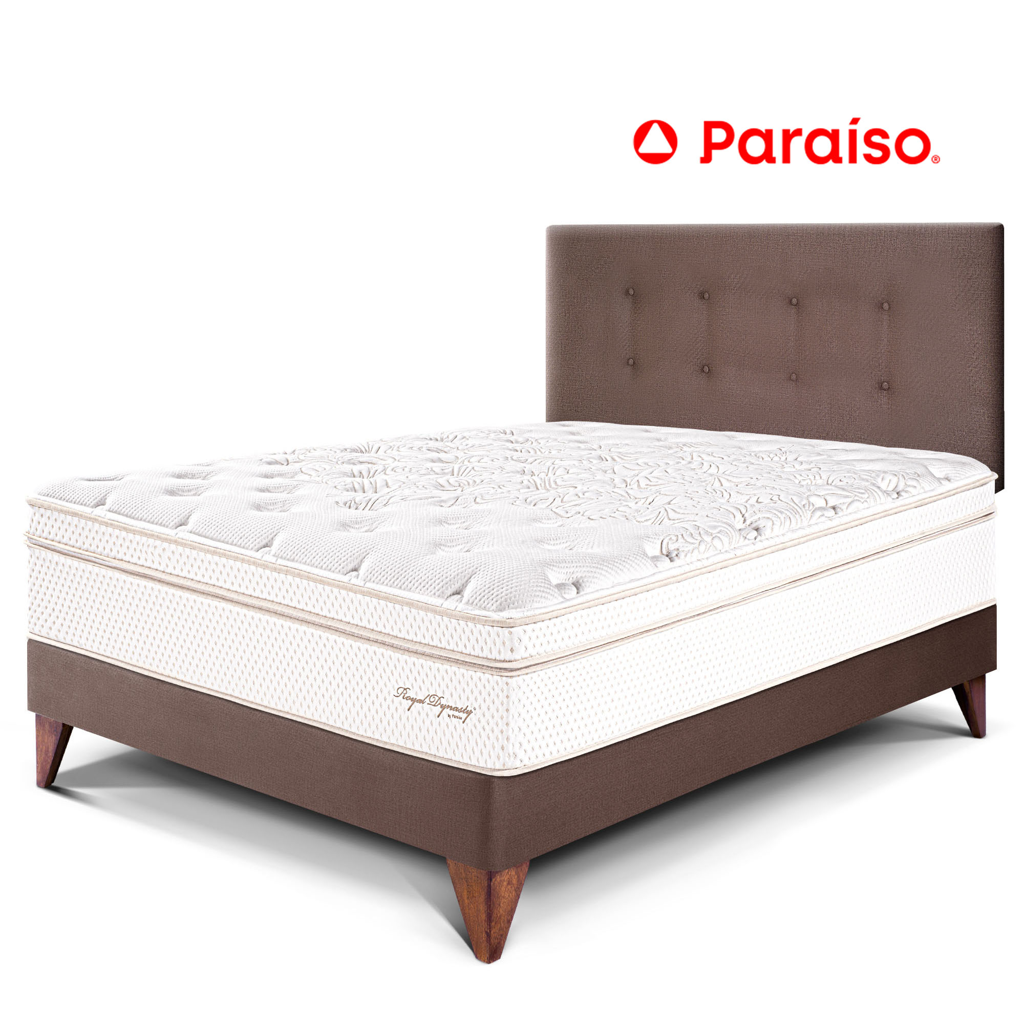 Juego de Dormitorio PARAISO Royal Dynasty 1.5 Plazas Choco