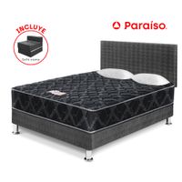 Juego de Dormitorio PARAISO Consul Black Me 2 Plazas + Sofa
