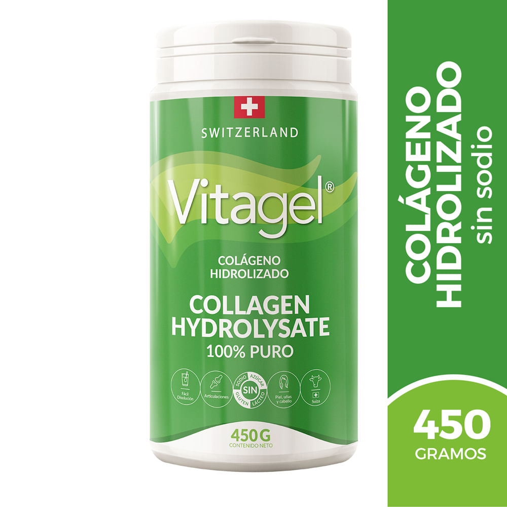 Colágeno Hidrolizado en Polvo Vitagel - Frasco 450 G