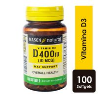 Vitamina D 400UI Mason Cápsula Blanda