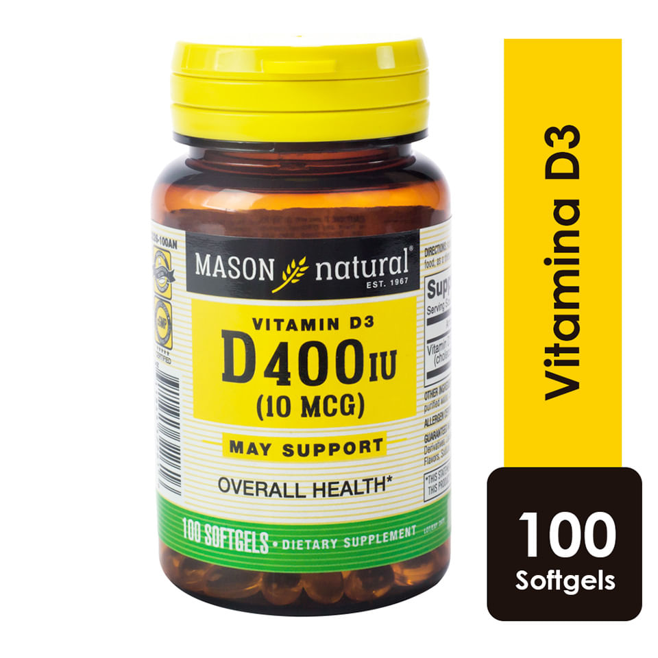 Vitamina D 400UI Mason Cápsula Blanda